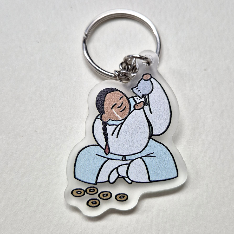 무광 양면 아크릴키링