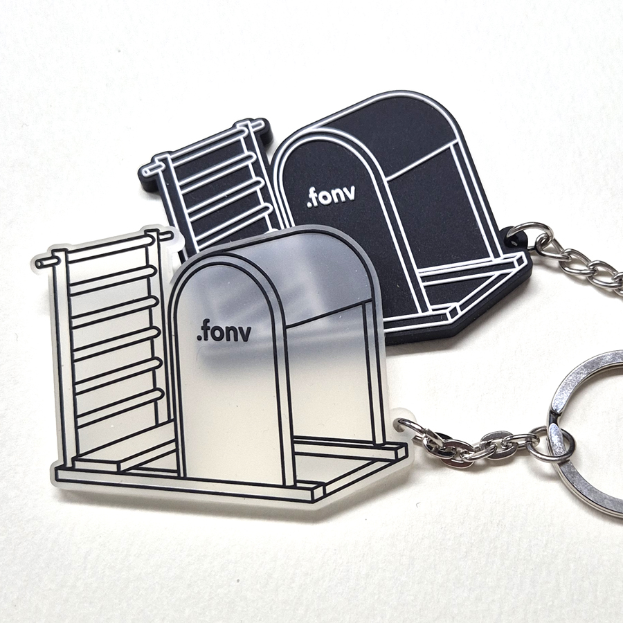 fonv 투명 고무 키링