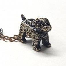 강아지 3d 금속키링